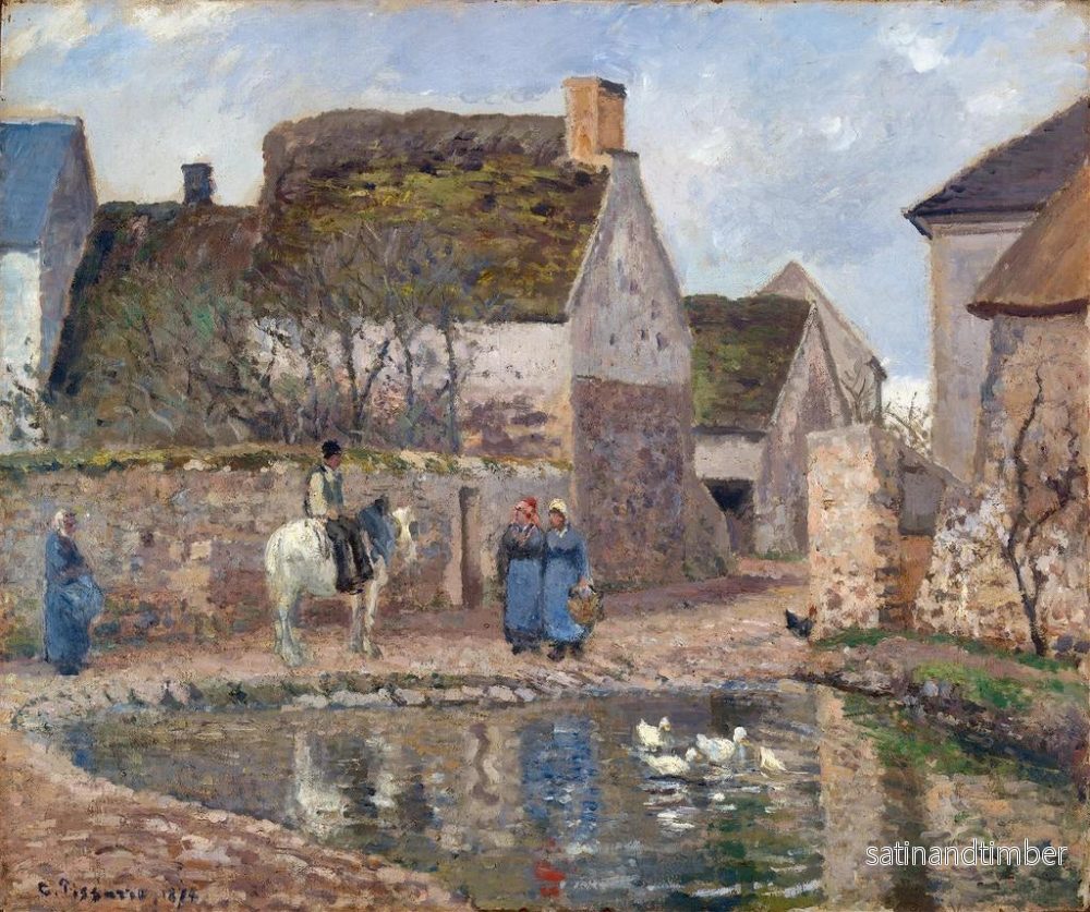 Reproduktion av målningen En damm i Ennery - Camille Pissarro - Bild 2