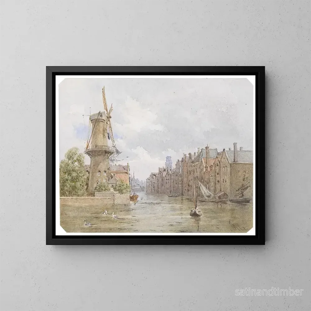 Reproduktion av målningen Canal à Rotterdam – Franz Alt Reproduktion av målningen Canal à Rotterdam – Franz Alt