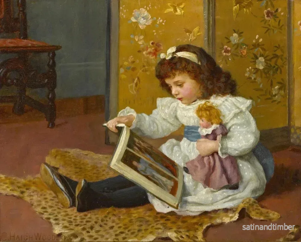 Reproduktion av målningen L'heure du conte - Charles Haigh-Wood - Bild 2