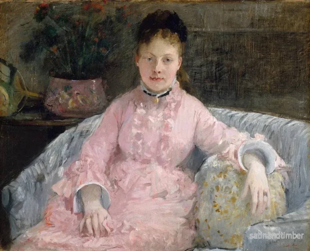 Reproduktion av målningen La robe rose - Berthe Morisot - Bild 2