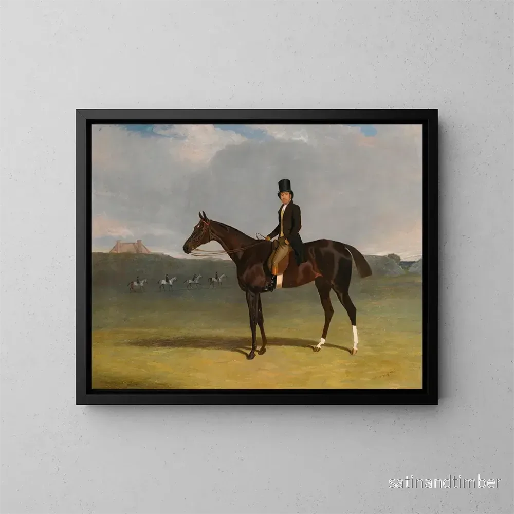 Reproduktion av målningen av tränare till 5:e hertigen av Richmond på Newmarket Heath – John Frederick Herring den äldre Reproduktion av målningen av tränare till 5:e hertigen av Richmond på Newmarket Heath – John Frederick Herring den äldre