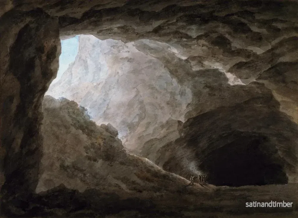 Reproduktion av målningen En grotta på landsbygden - John Robert Cozens - Bild 2