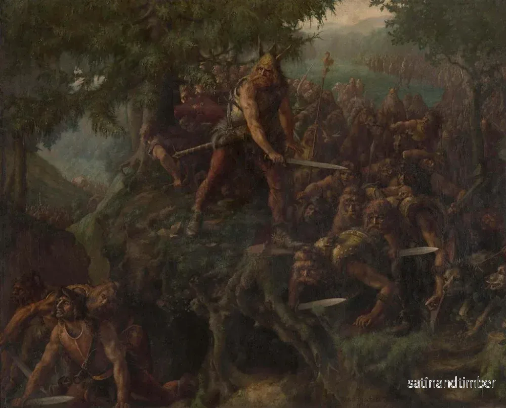 Reproduktion av målningen L'invasion romaine i Gallien - Karel De Kesel - Bild 2