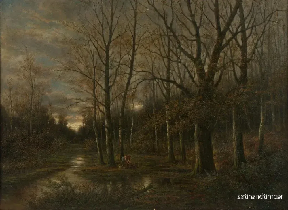 Reproduktion av målningen Landskapsbild av äng nära Lundenburg - Franz Stephan Paschinger - Bild 2