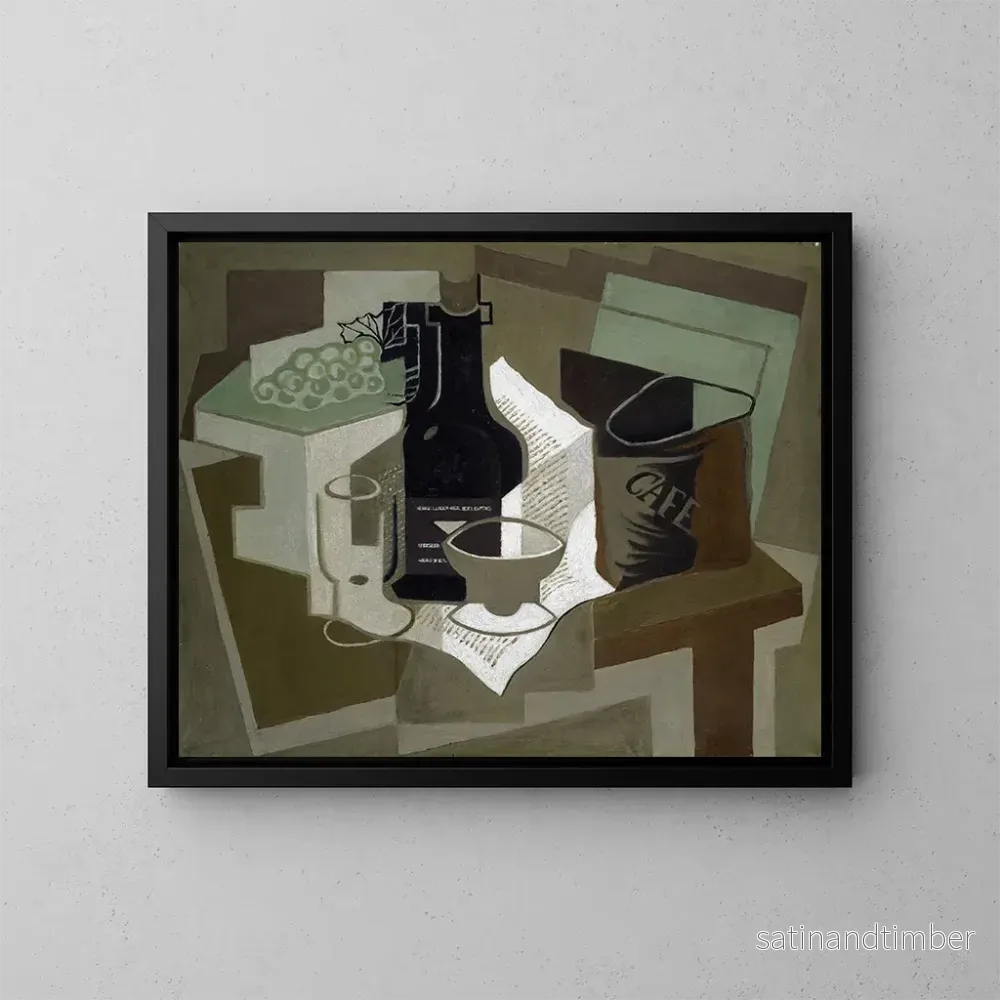 Reproduktion av målningen Le Sac de café - Juan Gris
