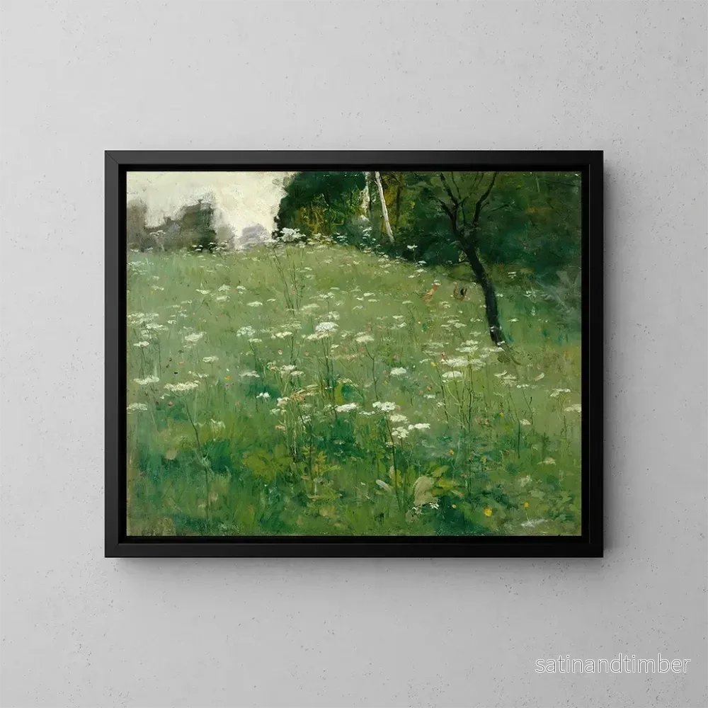 Reproduktion av målningen Prairie avec des fleurs - Franz Xaver Grell