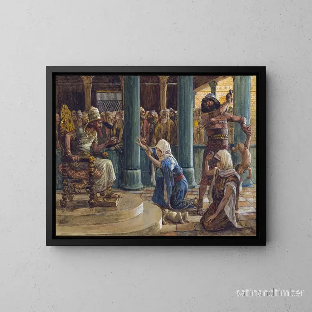 Reproduktion av målningen La sagesse de Salomon - James Tissot