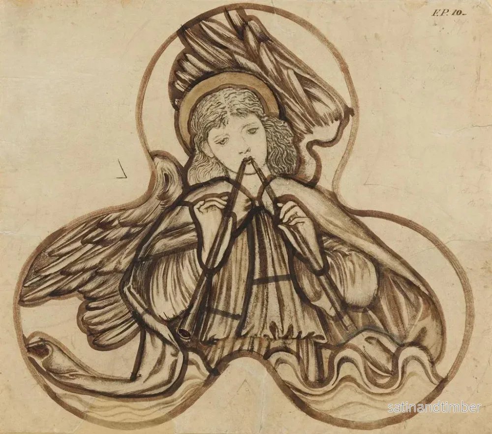 Reproduktion av målningen Ange som spelar flöjt - Sir Edward Coley Burne-Jones - Bild 2