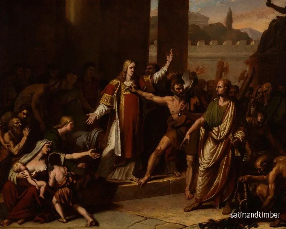 Reproduktion av målningen av Saint Laurent led till martyrdöden - Pierre-Félix Trézel - Bild 2