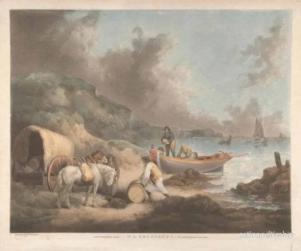 Reproduktion av målningen Kontorsmugglare - George Morland - Bild 2