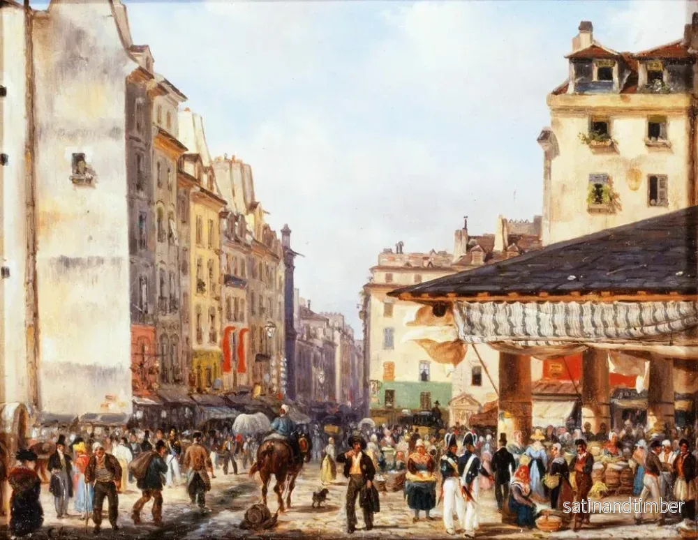 Reproduktion av målningen Les Halles - Giuseppe Canella - Bild 2