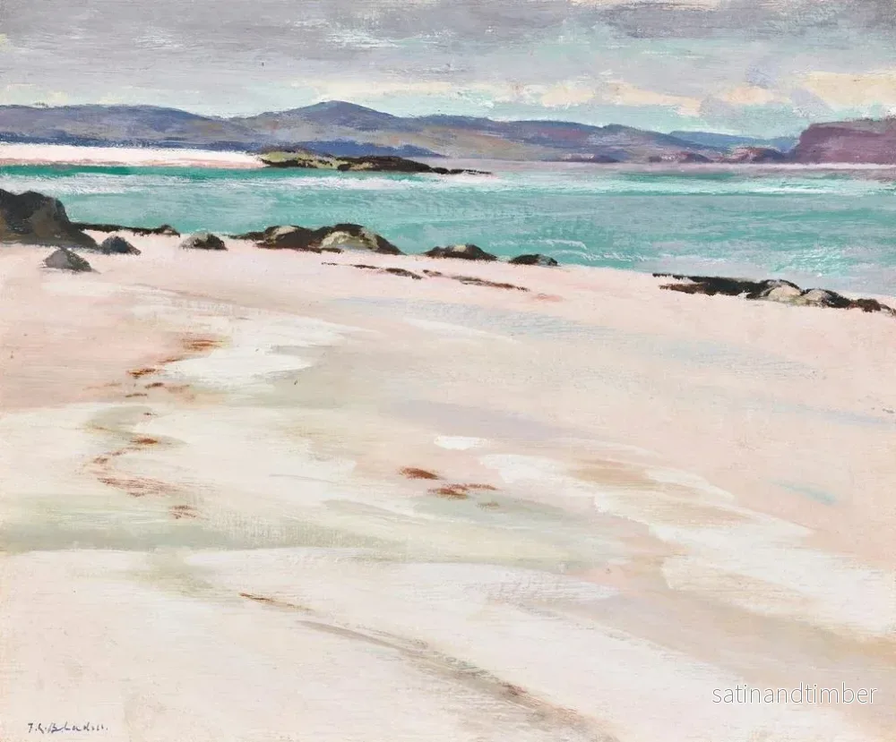 Reproduktion av målningen av Sables blancs d'Iona, vy österut - Francis Campbell Boileau Cadell - Bild 2