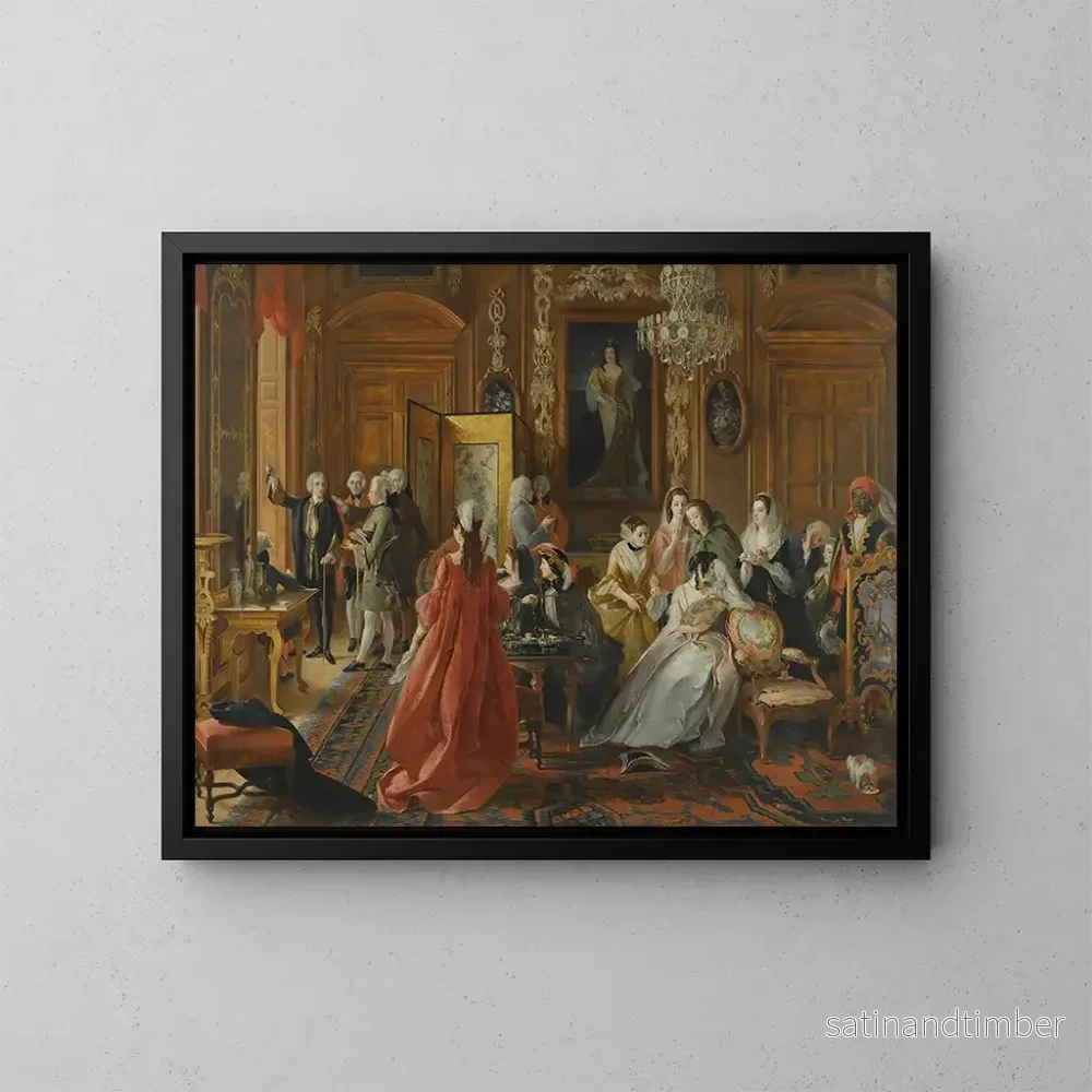 Reproduktion av målningen Sir Plume kräver återlämning av veken i The Rape of the Wick av Alexander Pope – Charles Robert Leslie Reproduktion av målningen Sir Plume kräver återlämning av veken i The Rape of the Wick av Alexander Pope – Charles Robert Leslie