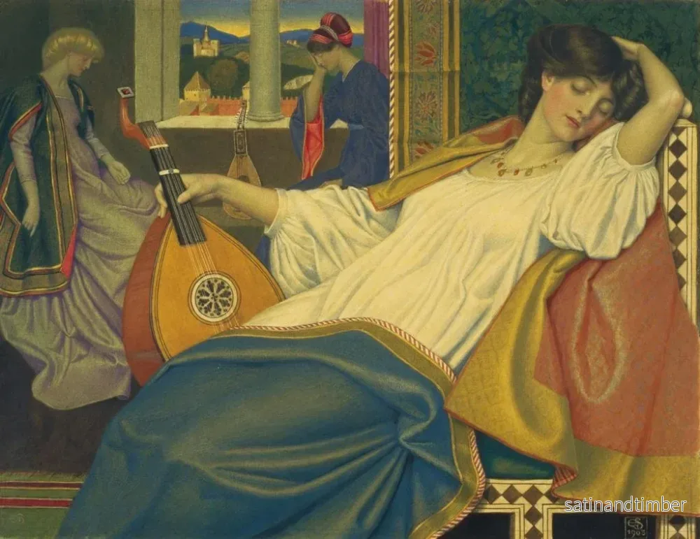Reproduktion av målningen La Belle au bois dormant - Joseph Edward Southall - Bild 2