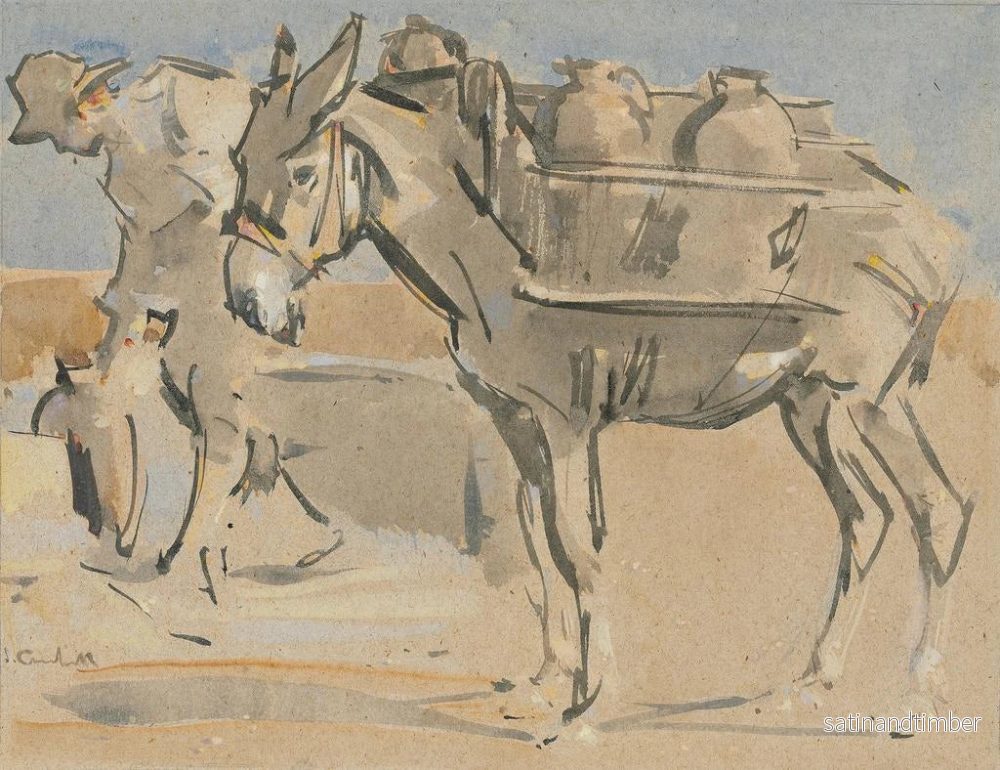 Reproduktion av målningen Le Porteur d'eau - Joseph Crawhall - Bild 2