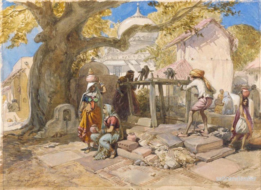 Reproduktion av målningen Le Puits du village - William Simpson - Bild 2