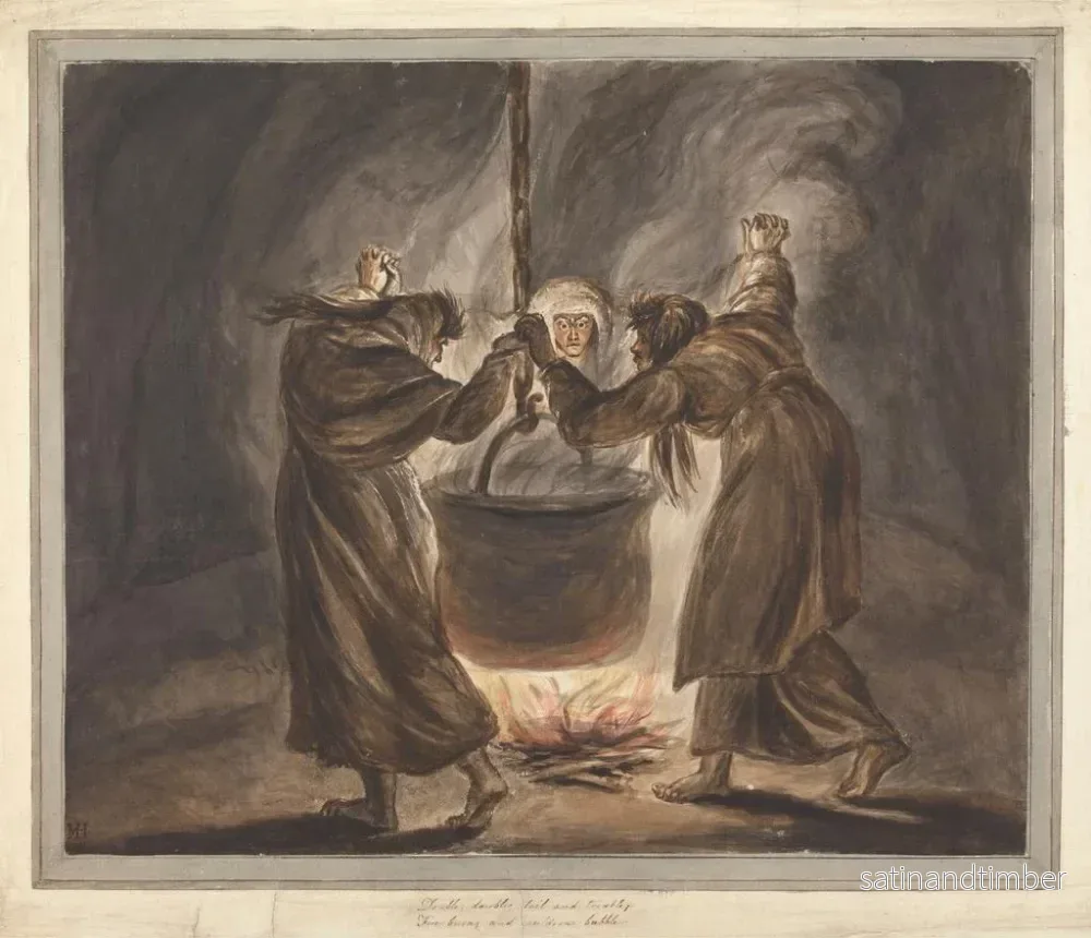 Reproduktion av målningen Les trois sorcières de Macbeth Double, double, travail et trouble - Mary Hoare - Bild 2