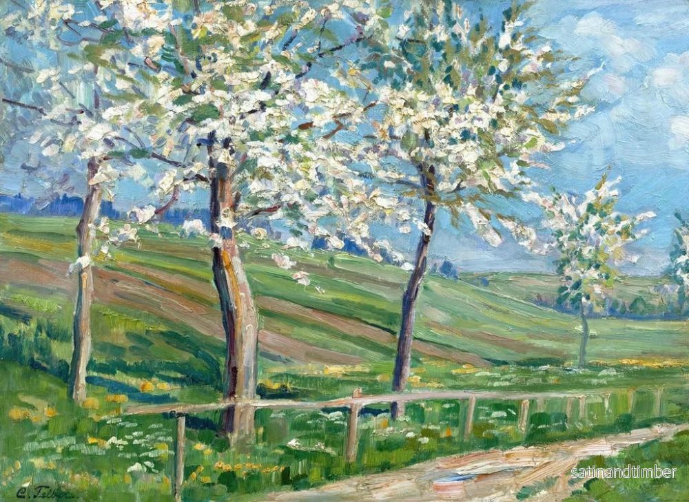 Reproduktion av målningen Landskapsvår - Carl Friedrich Felber - Bild 2
