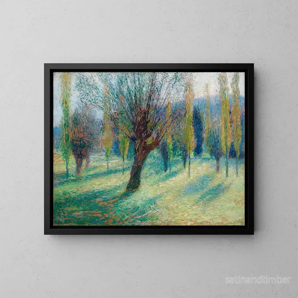 Reproduktion av målningen av Saules i Vert-dalen - Henri Martin