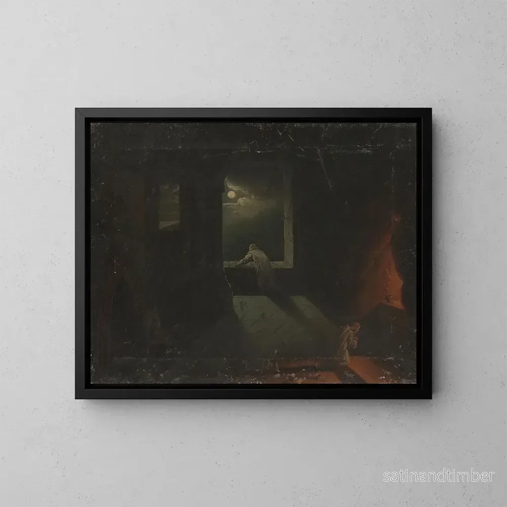 Reproduktion av målningen Scène de monastère II - Franciszek Ksawery Lampi