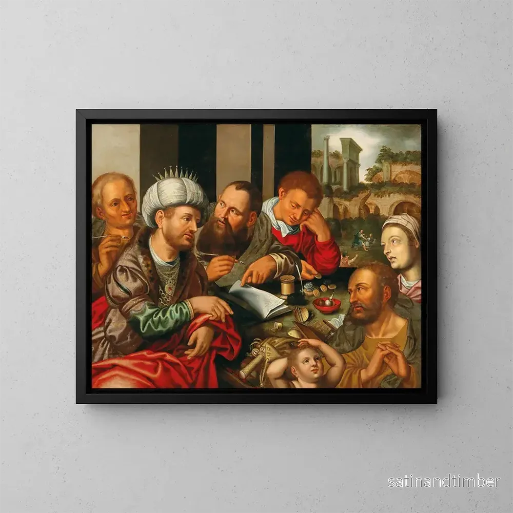 Reproduktion av målningen La parabole du créancier impitoyable - Jan Sanders van Hemessen