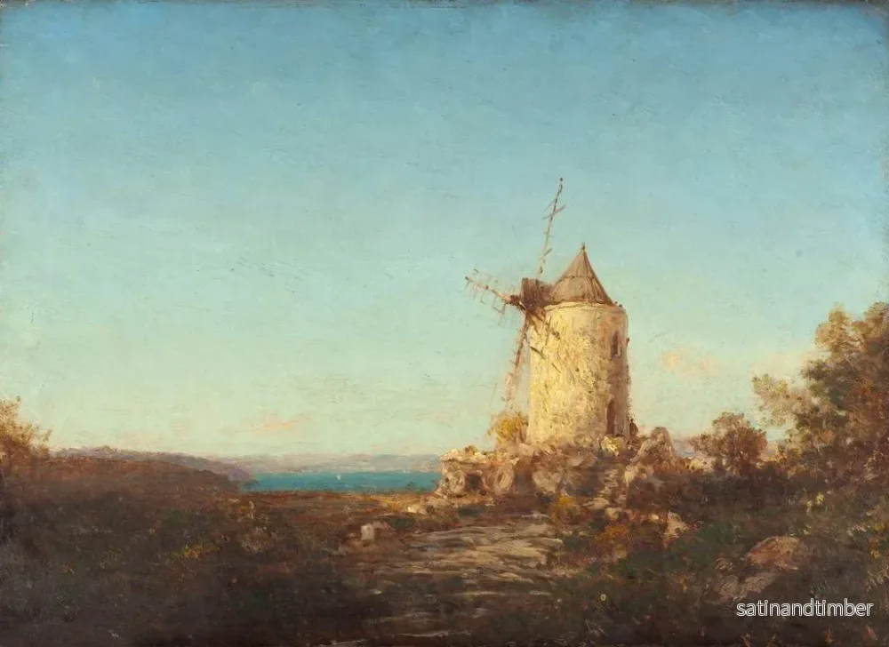 Reproduktion av målningen Moulin de Saint-Mitre nära Martigues - Félix Ziem - Bild 2