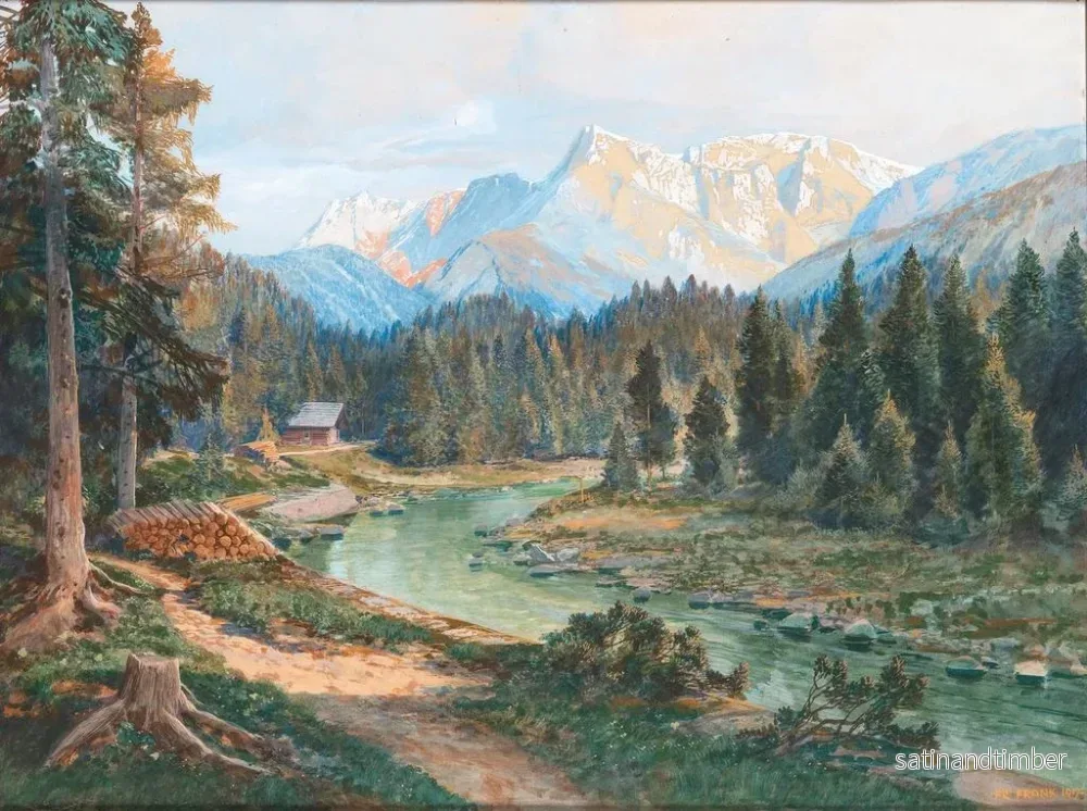 Reproduktion av målningen Ett motiv från Salzburgs landsbygd - Friedrich Frank - Bild 2
