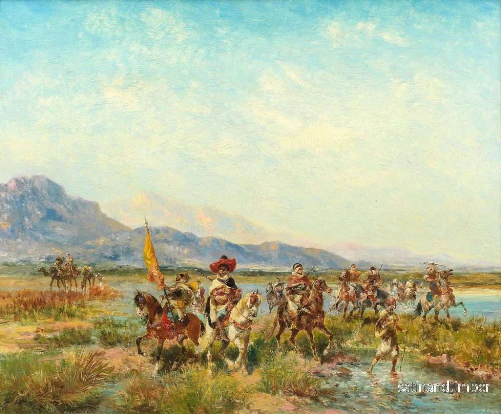 Reproduktion av målningen Cavaliers traversant une rivière - Georges Washington - Bild 2