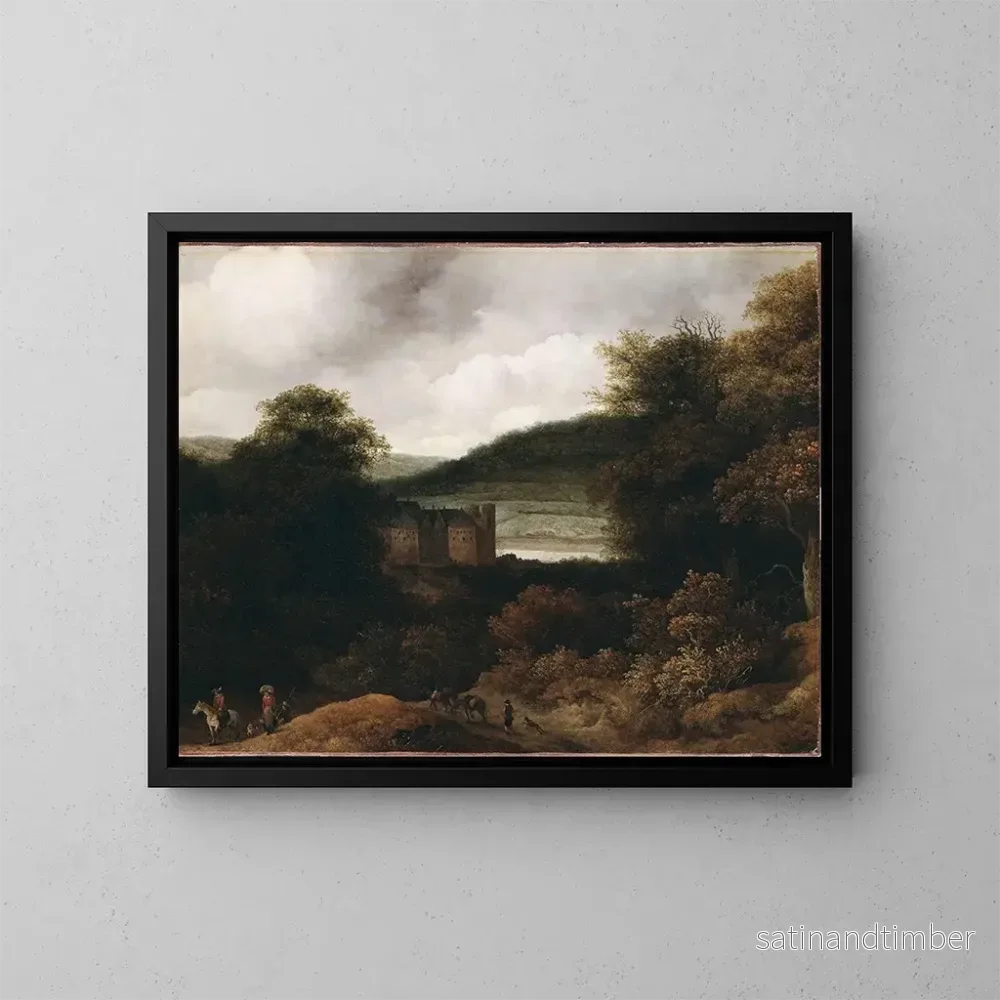 Reproduktion av målningen Vue sur le Rhin - Guillam Dubois