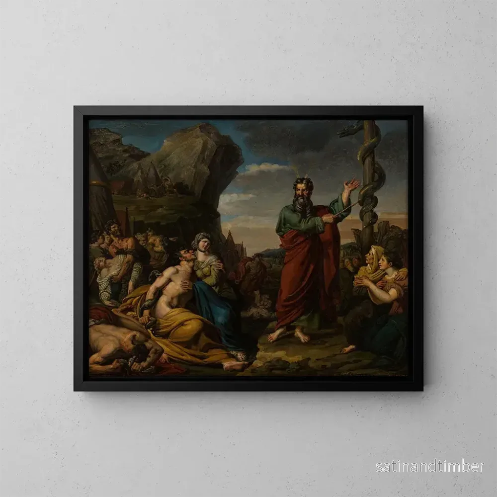 Reproduktion av målningen Le serpent d'airain - Constant Louis Félix Smith