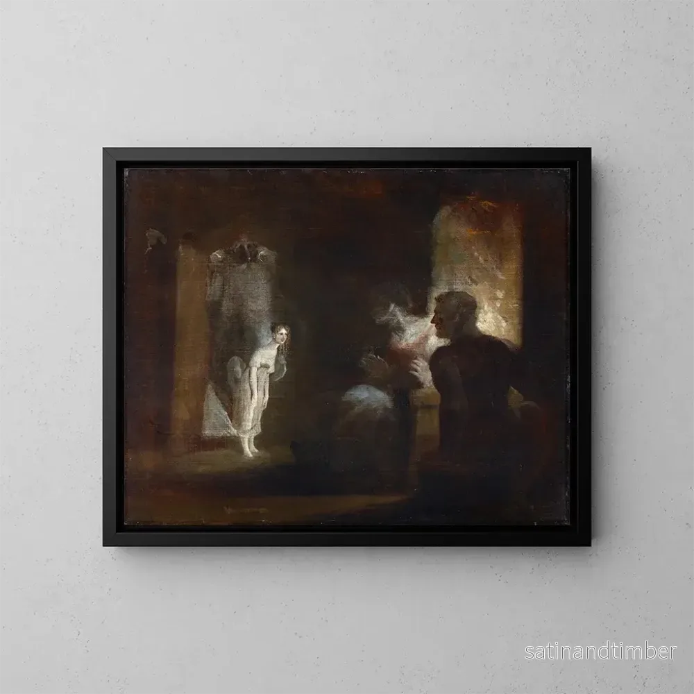 Reproduktion av målningen Khleborn förde Undine till fiskarna - Henry Fuseli
