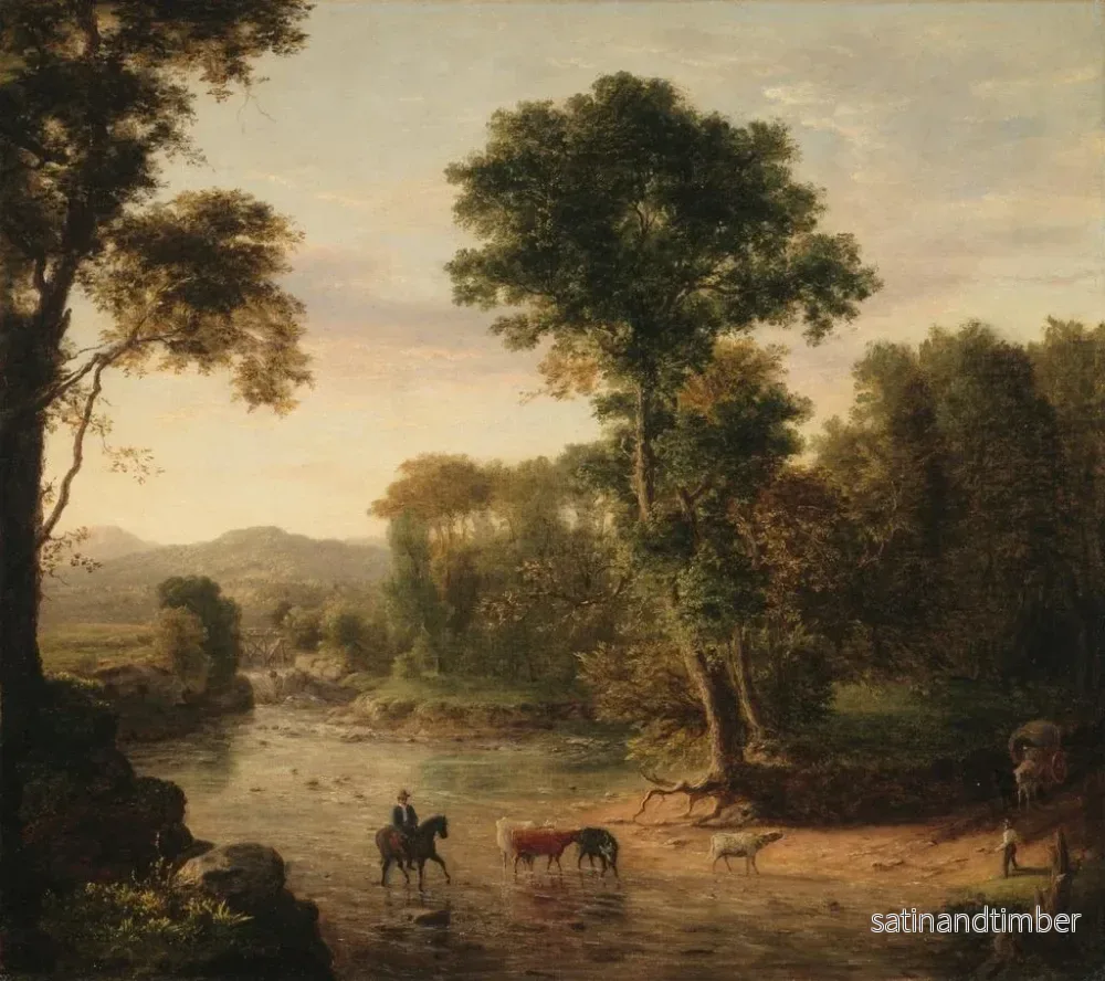 Reproduktion av målningen La Traversée du gué - George Inness - Bild 2