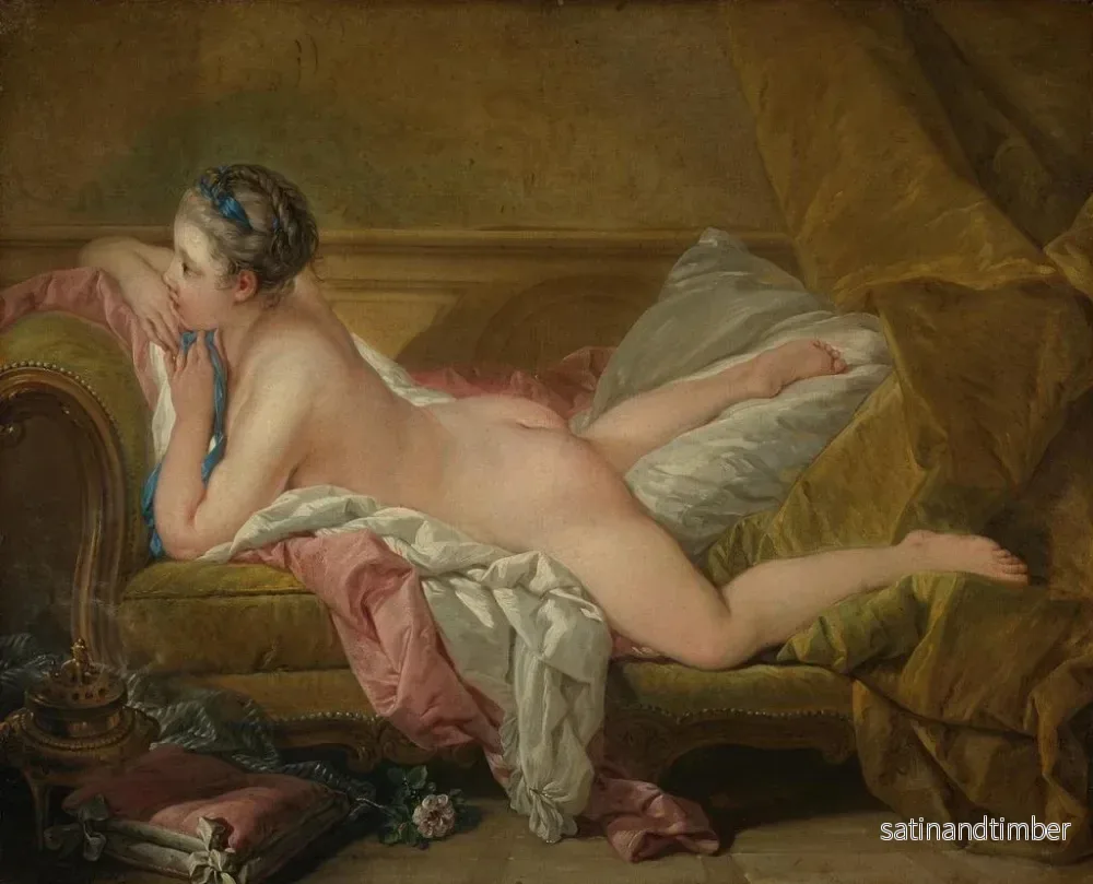 Reproduktion av målningen Fille au repos - François Boucher - Bild 2