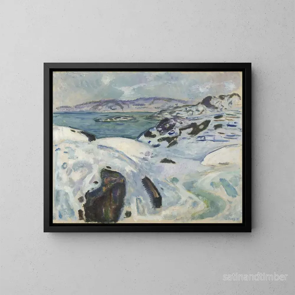 Reproduktion av målningen Vinter vid fjorden - Edvard Munch