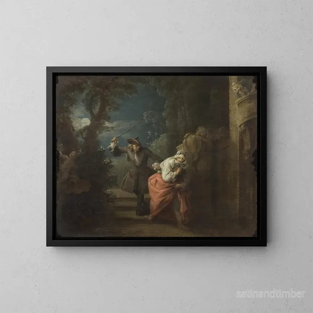 Reproduktion av målningen Le cocu battu et content - Jean-Baptiste Pater