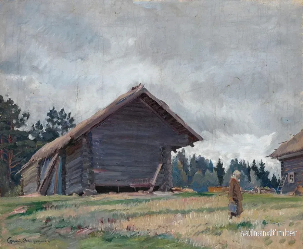 Reproduktion av målningen Ferme autonome - Sergei Arsenevich Vinogradov - Bild 2