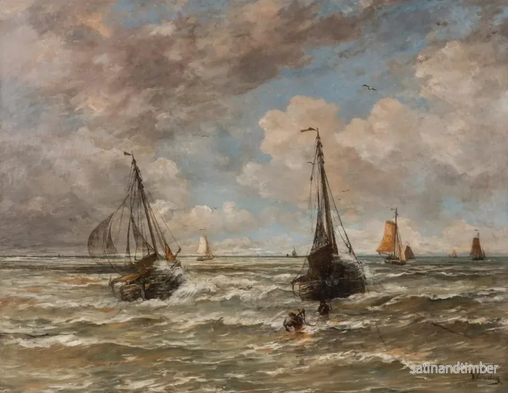 Reproduktion av målningen Le moulage de l'ancre - Hendrik Willem Mesdag - Bild 2