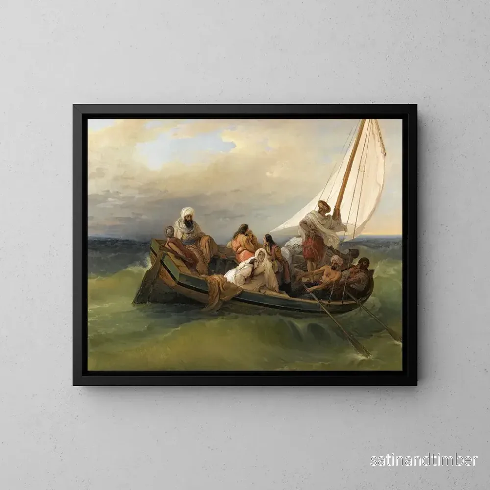Reproduktion av målningen Fuite de Chios - Francesco Hayez