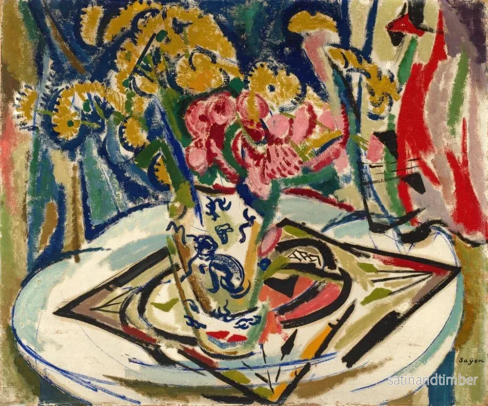 Reproduktion av målningen Blommor - Henry Lyman Saen - Bild 2