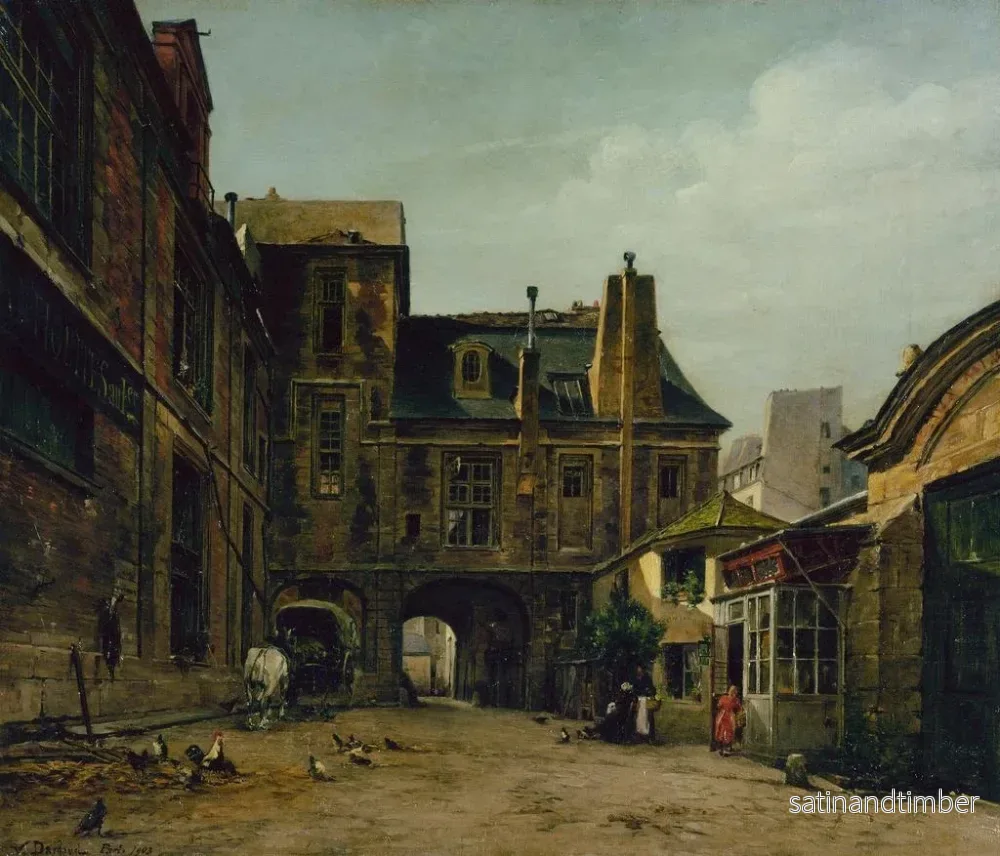 Reproduktion av målningen av Hôtel de La Vieuville - Paul-Joseph-Victor Dargaud - Bild 2