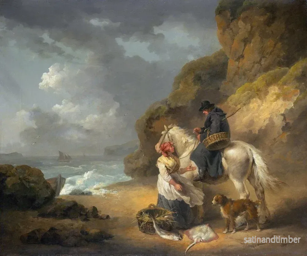 Reproduktion av målningen Försäljning av fisk - George Morland - Bild 2