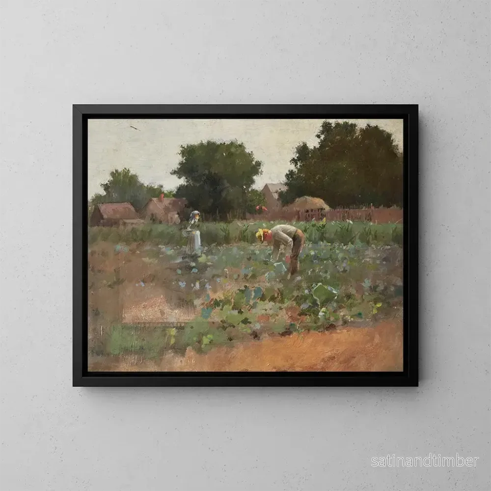 Reproduktion av målningen Champ de choux - Paul Cornoyer