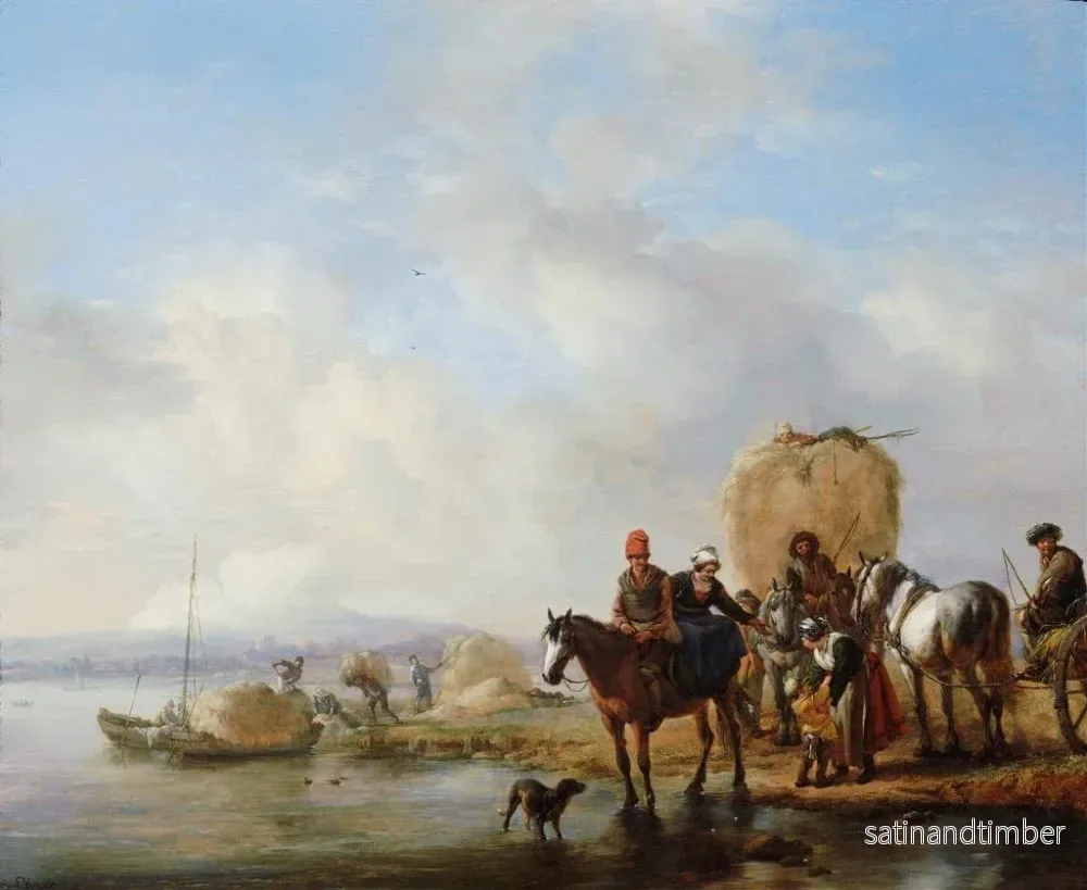 Reproduktion av målningen La Charrette de foin - Philips Wouwerman - Bild 2