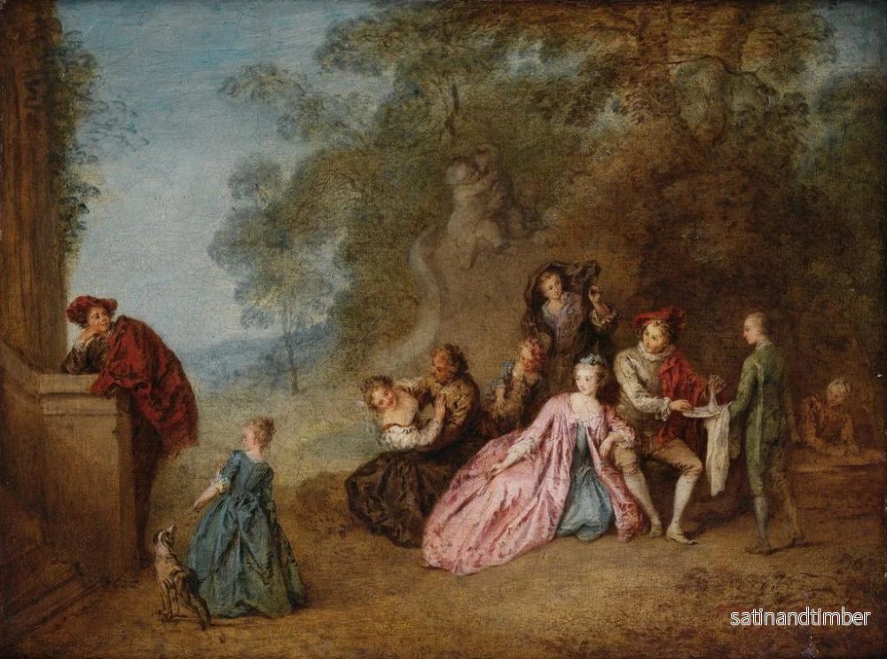 Reproduktion av målningen L'amour et le badinage - Jean-Baptiste Pater - Bild 2
