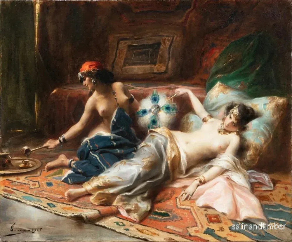 Reproduktion av målningen Odalisques - Henri Adrien Tanoux - Bild 2
