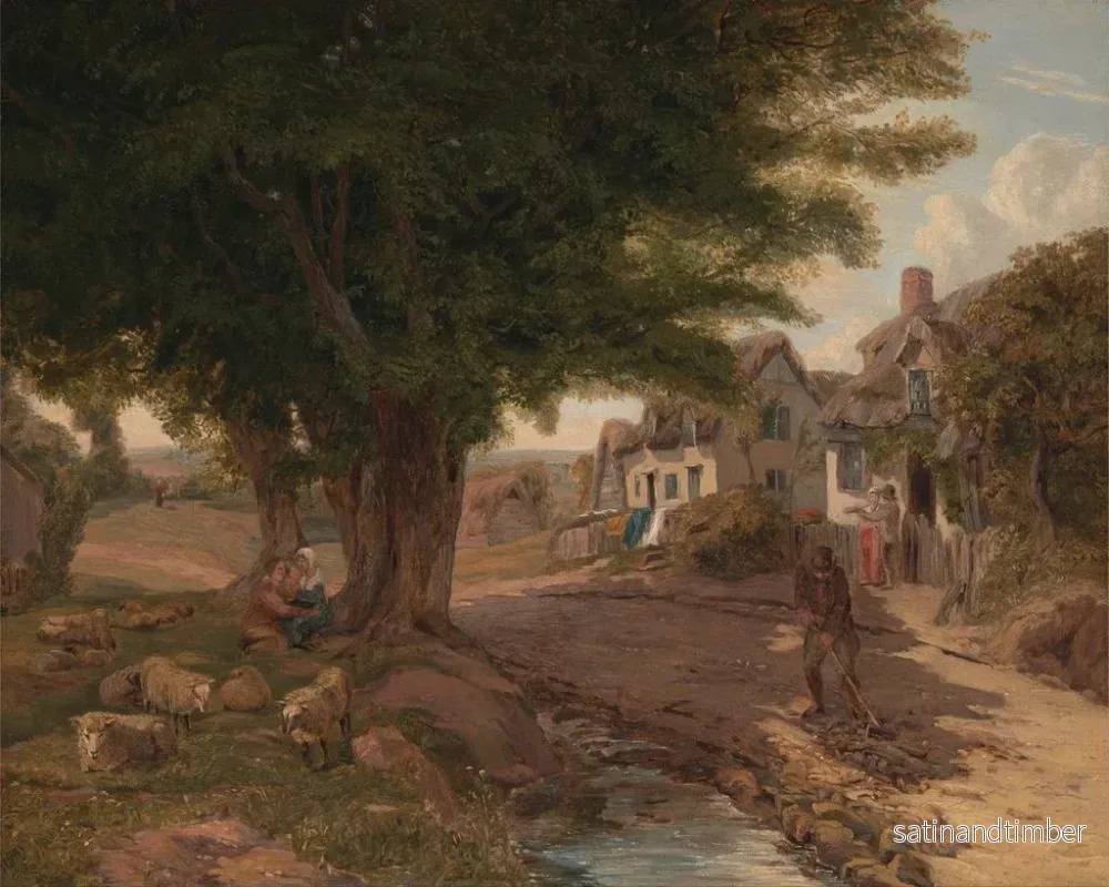 Reproduktion av målningen Scène de village - Jessica Landseer - Bild 2