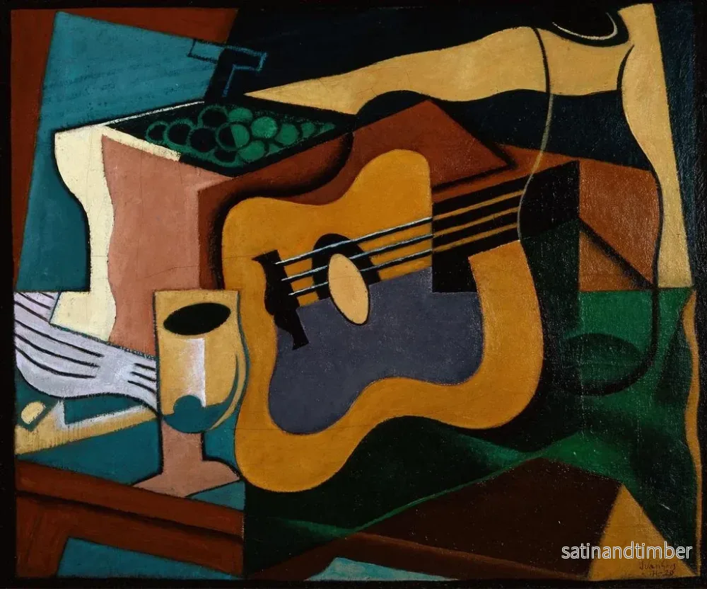 Reproduktion av målningen Naturtavla med gitarr - Juan Gris - Bild 2