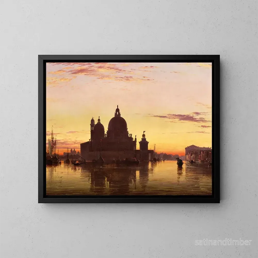 Reproduktion av målningen Venise, Santa Maria della Salute vid solnedgången – Edward William Cooke Reproduktion av målningen Venise, Santa Maria della Salute vid solnedgången – Edward William Cooke