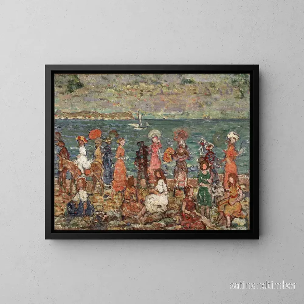Reproduktion av målningen Plage - Maurice Prendergast