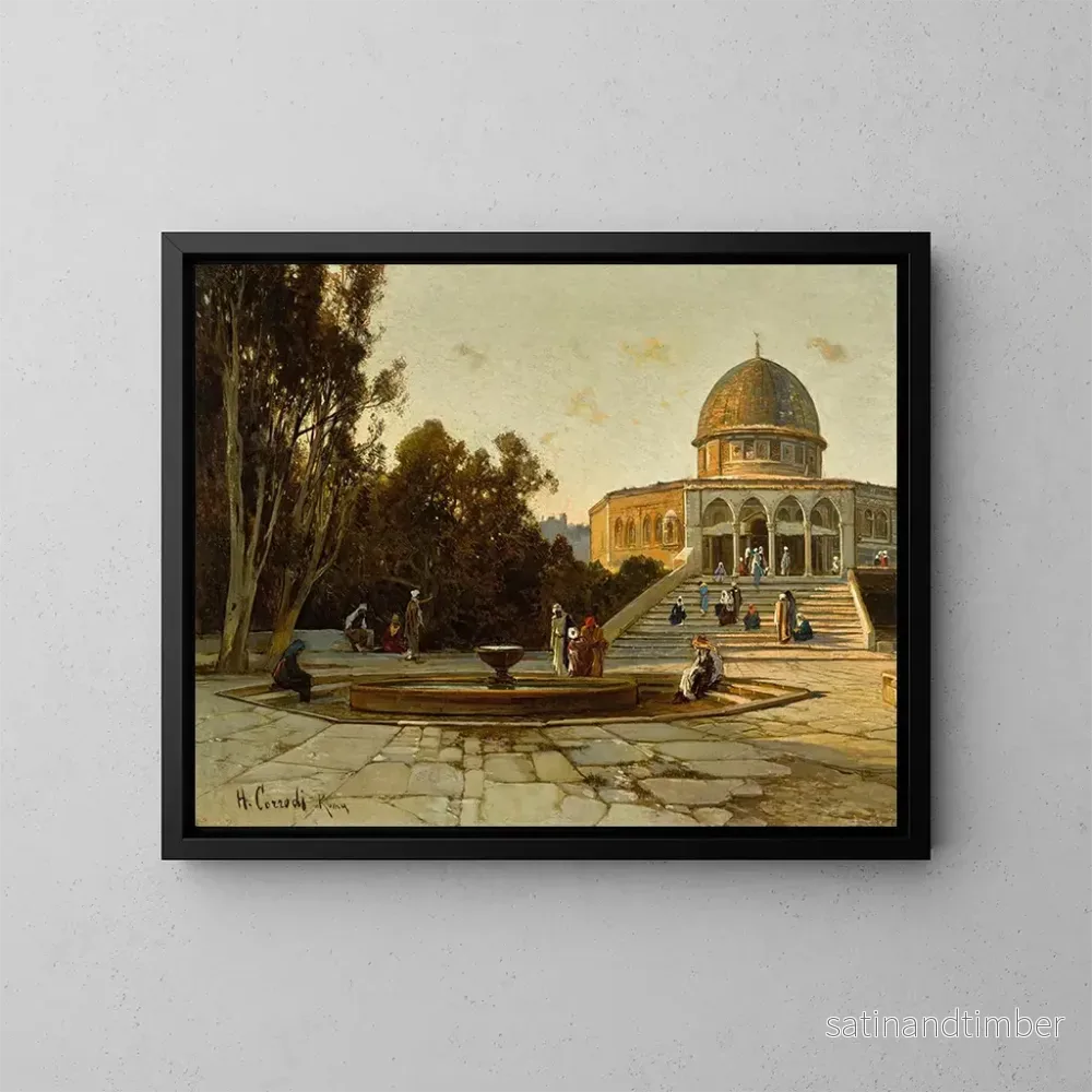 Reproduktion av målningen Le Dôme du Rocher Jerusalem - Hermann David Salomon Corrodi